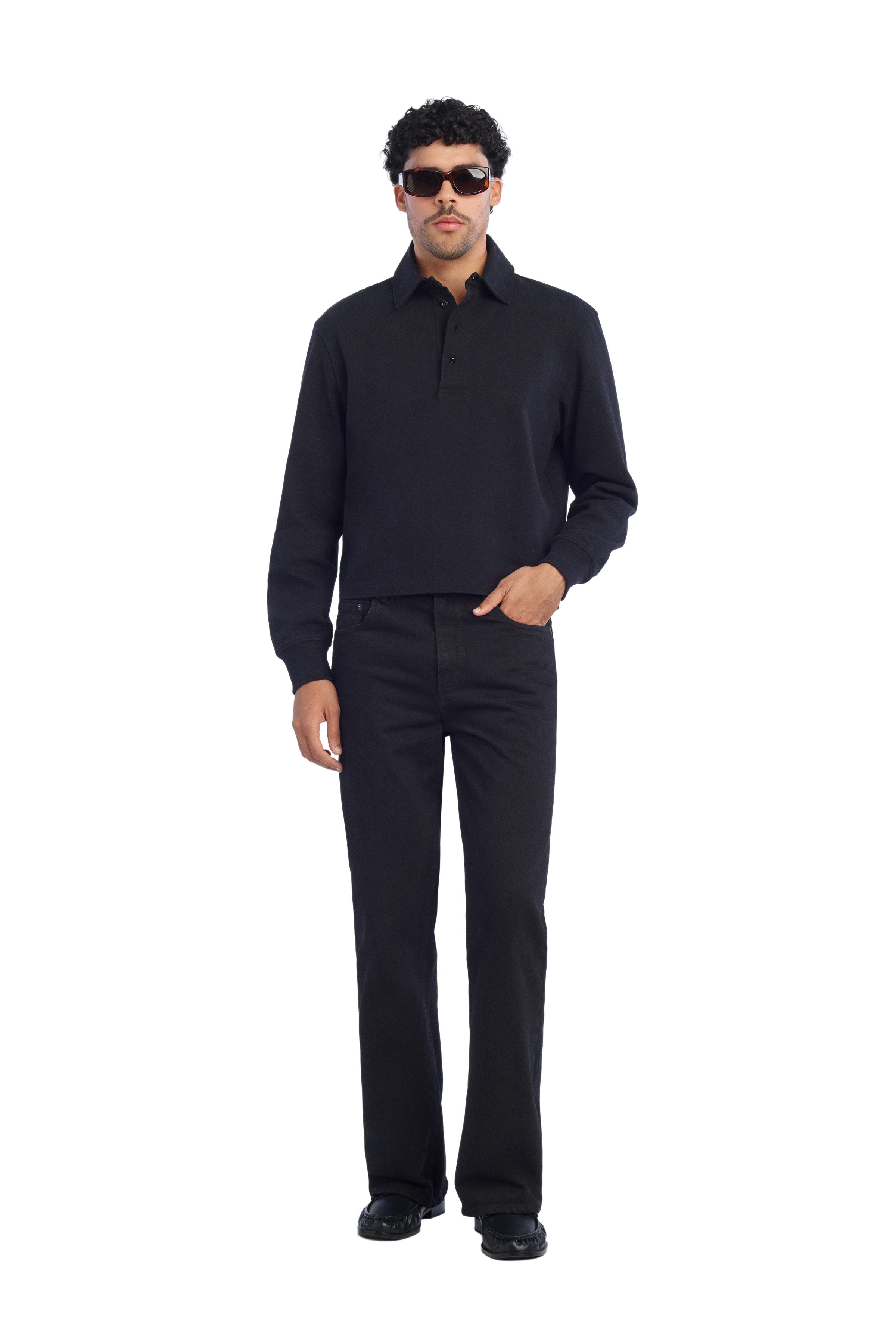CROPPED FIT COTTON POLO SHIRT